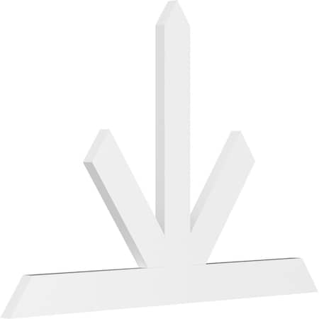 Ekena Millwork Saratoga Architectural Grade PVC Gable Bracket, 72"W x 48"H x 2"D x 6"F, 16/12 Pitch GBP072X48X0206SAR00